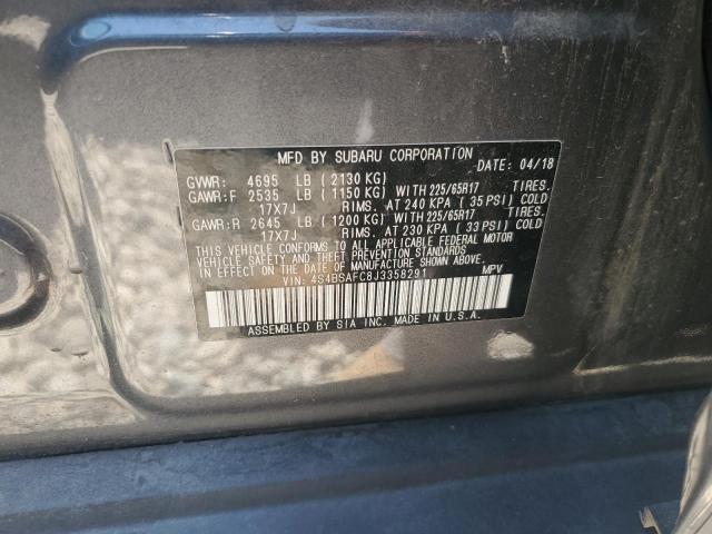 2018 SUBARU OUTBACK 2. 4S4BSAFC8J3358291