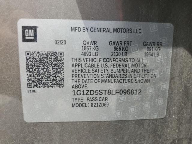 2020 CHEVROLET MALIBU LT 1G1ZD5ST8LF096812