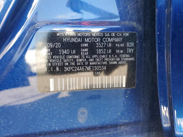 2021 HYUNDAI ACCENT SE 3KPC24A67ME130534