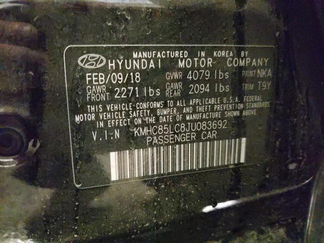 2018 HYUNDAI IONIQ LIMI KMHC85LC8JU083692