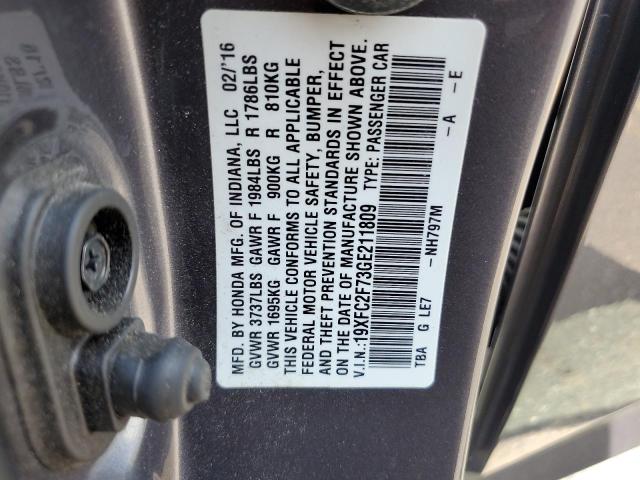 2016 HONDA CIVIC EX 19XFC2F73GE211809