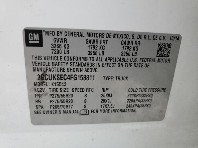 2015 CHEVROLET SILVERADO 3GCUKSEC4FG158811