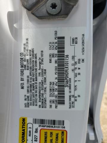 2020 FORD FUSION SE - 3FA6P0HD9LR101156