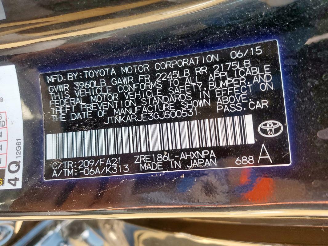 2016 TOYOTA SCION IM - JTNKARJE3GJ500531