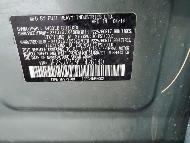 2015 SUBARU FORESTER 2 JF2SJABC9FH426140