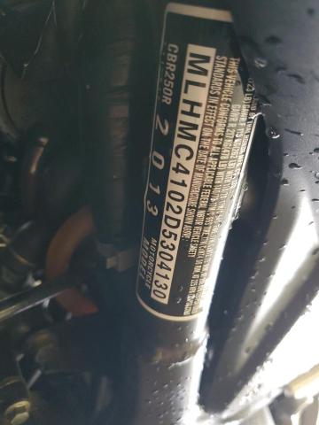 2013 HONDA CBR250 R MLHMC4102D5304130