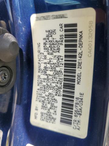 2013 TOYOTA COROLLA BA - 5YFBU4EE1DP112147