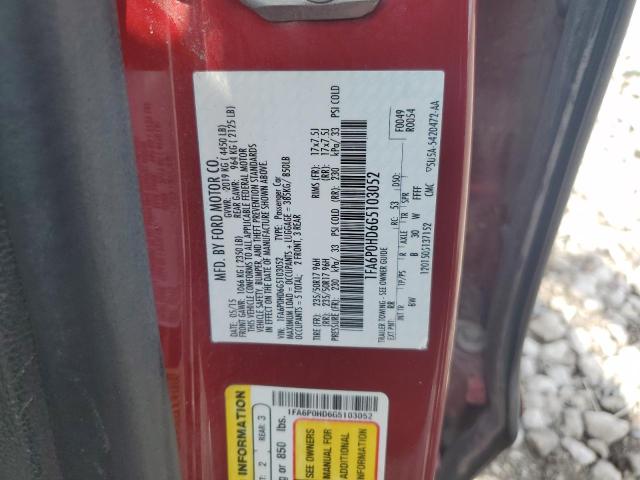 2016 FORD FUSION SE 1FA6P0HD6G5103052
