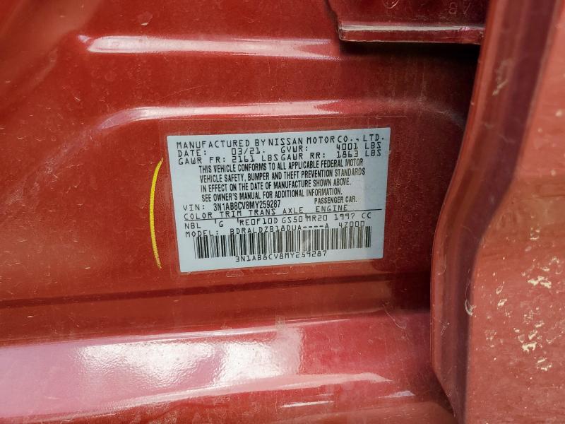 2021 NISSAN SENTRA SV - 3N1AB8CV8MY259287