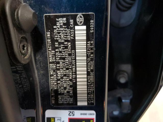 2018 TOYOTA CAMRY L 4T1B11HK6JU619239