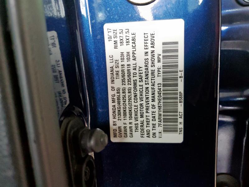 2017 HONDA CR-V EXL 7FARW1H87HE045413