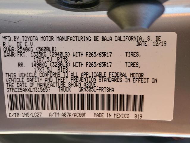 2020 TOYOTA TACOMA DOU - 3TMCZ5ANXLM315657