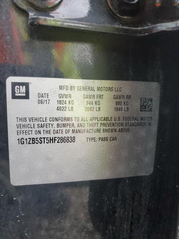 2017 CHEVROLET MALIBU LS 1G1ZB5ST5HF286838