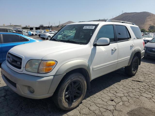 TOYOTA SEQUOIA SR 2003 white  gas 5TDZT34A33S144906 photo #1