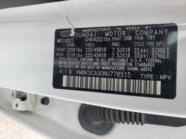 2022 HYUNDAI KONA N LIN KM8K3CA30NU778515