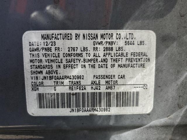 2024 NISSAN ARIYA VENT JN1BF0AA4RM430962
