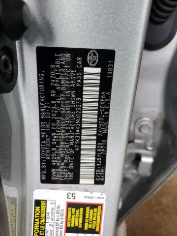 2021 TOYOTA CAMRY XSE 4T1K31AK3MU025278