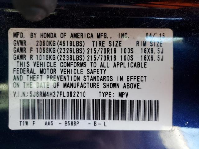 2015 HONDA CR-V LX 5J6RM4H37FL062210