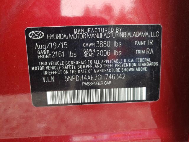 2016 HYUNDAI ELANTRA SE - 5NPDH4AE7GH746342