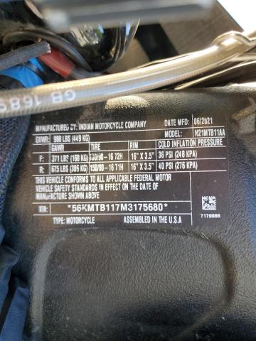 2021 INDIAN MOTORCYCLE CO. SCOUT BOBB 56KMTB117M3175680