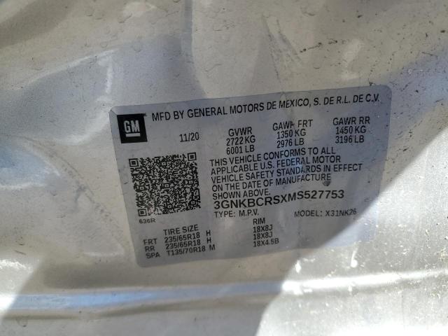 2021 CHEVROLET BLAZER 2LT - 3GNKBCRSXMS527753