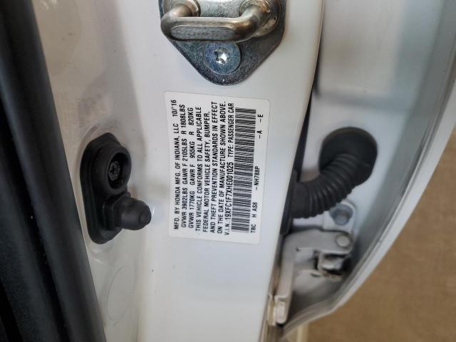 2017 HONDA CIVIC EXL - 19XFC1F7XHE001025