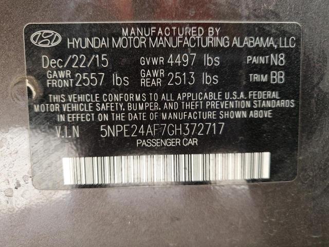 2016 HYUNDAI SONATA SE - 5NPE24AF7GH372717