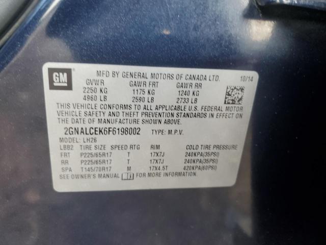 2015 CHEVROLET 150 EXP/CH 2GNALCEK6F6198002