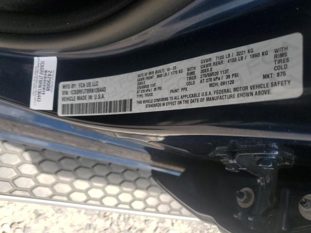 2024 RAM 1500 LARAM 1C6SRFJT8RN136443