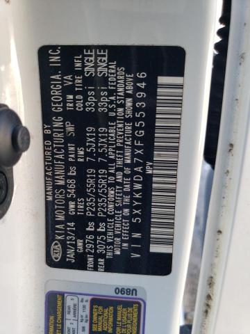 2015 KIA SORENTO SX 5XYKWDA7XFG553946