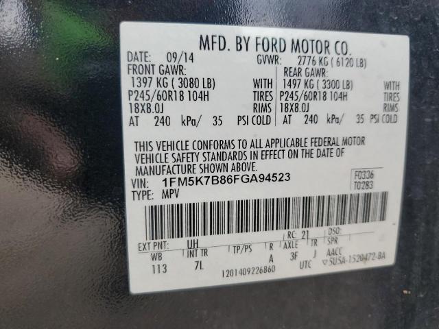 2015 FORD EXPLORER 1FM5K7B86FGA94523