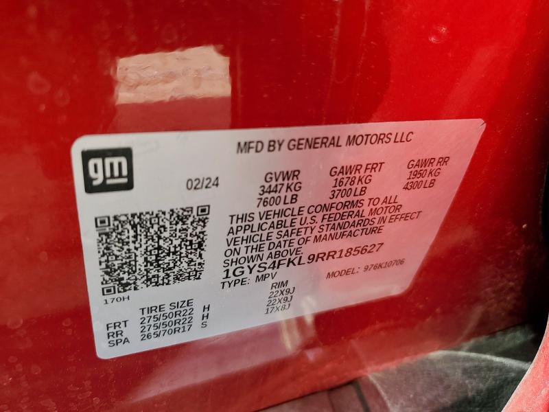 2024 CADILLAC ESCALADE S 1GYS4FKL9RR185627