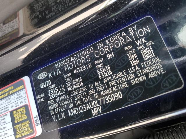 2020 KIA SOUL LX KNDJ23AU0L7735090