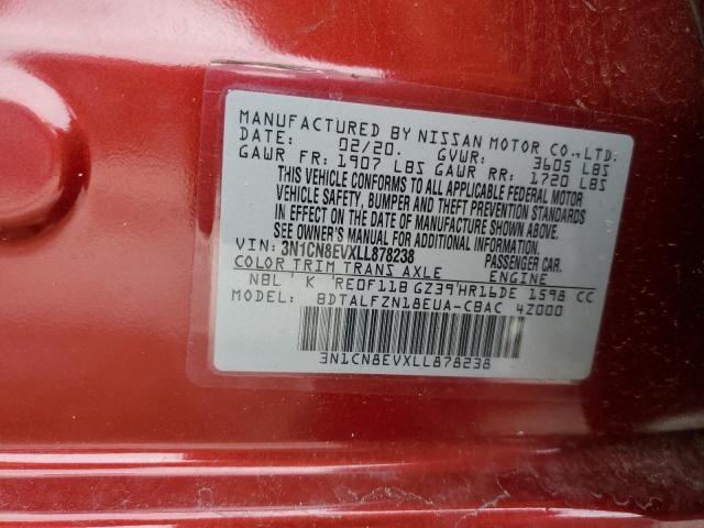 2020 NISSAN VERSA SV - 3N1CN8EVXLL878238