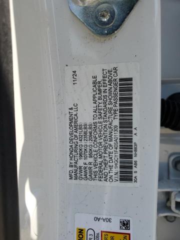 2025 HONDA ACCORD SE 1HGCY1F40SA011309