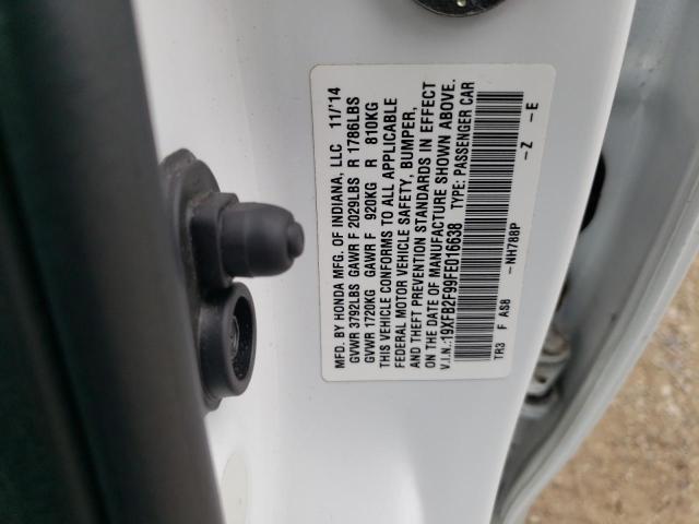 2015 HONDA CIVIC EXL 19XFB2F99FE016638