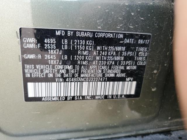 2018 SUBARU OUTBACK 2. - 4S4BSANC0J3227471