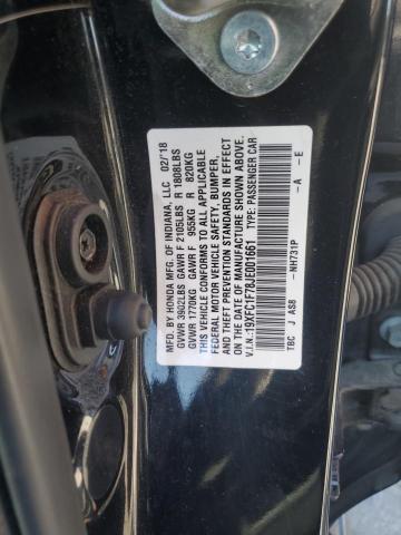 2018 HONDA CIVIC EXL - 19XFC1F78JE001661