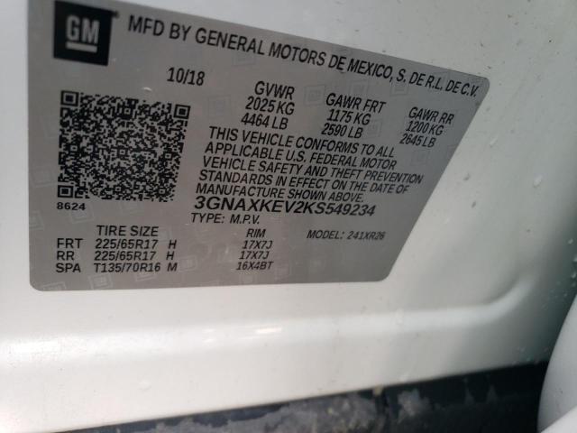 2019 CHEVROLET EQUINOX LT #3293381480