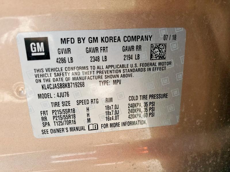 2019 BUICK ENCORE PRE KL4CJASB8KB719268