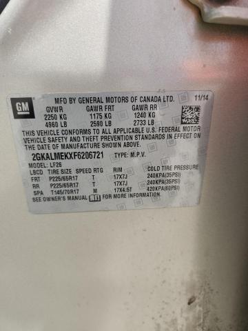 2015 GMC TERRAIN SL 2GKALMEKXF6206721