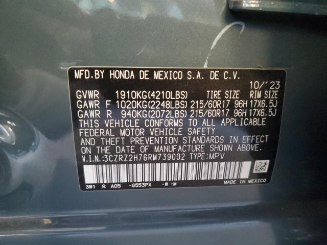 2024 HONDA HR-V EXL 3CZRZ2H76RM739002