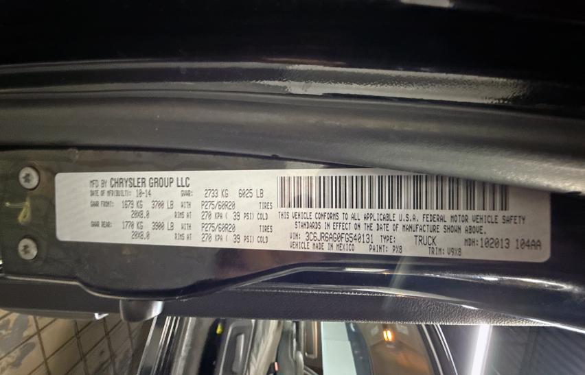 2015 RAM 1500 ST - 3C6JR6AG0FG540131