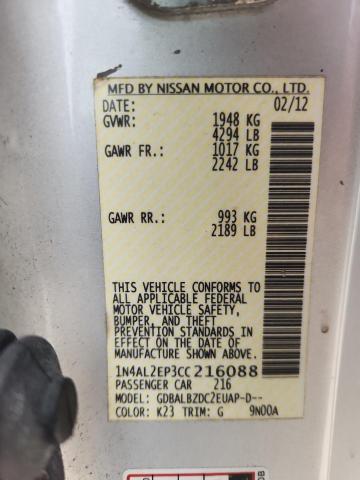 2012 NISSAN ALTIMA S - 1N4AL2EP3CC216088