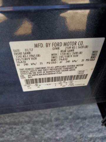 2017 FORD EDGE TITAN - 2FMPK4K85HBB41722