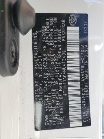 2021 TOYOTA CAMRY SE - 4T1G11AK4MU473492