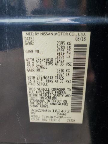 2018 NISSAN MURANO S - 5N1AZ2MH8JN182472