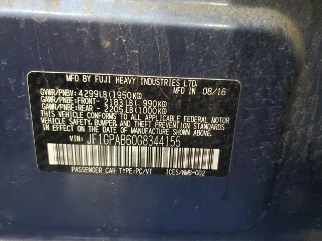 2016 SUBARU IMPREZA PR JF1GPAB60G8344155
