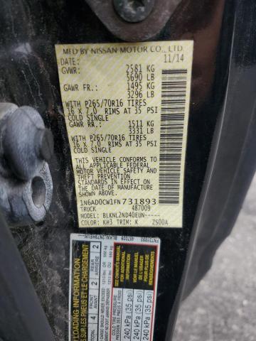 2015 NISSAN FRONTIER S 1N6AD0CW1FN731893
