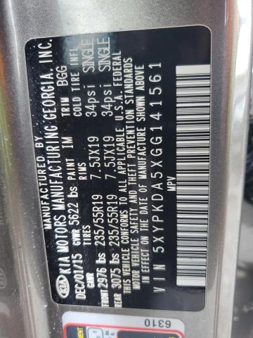 2016 KIA SORENTO SX 5XYPKDA5XGG141561